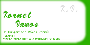 kornel vamos business card